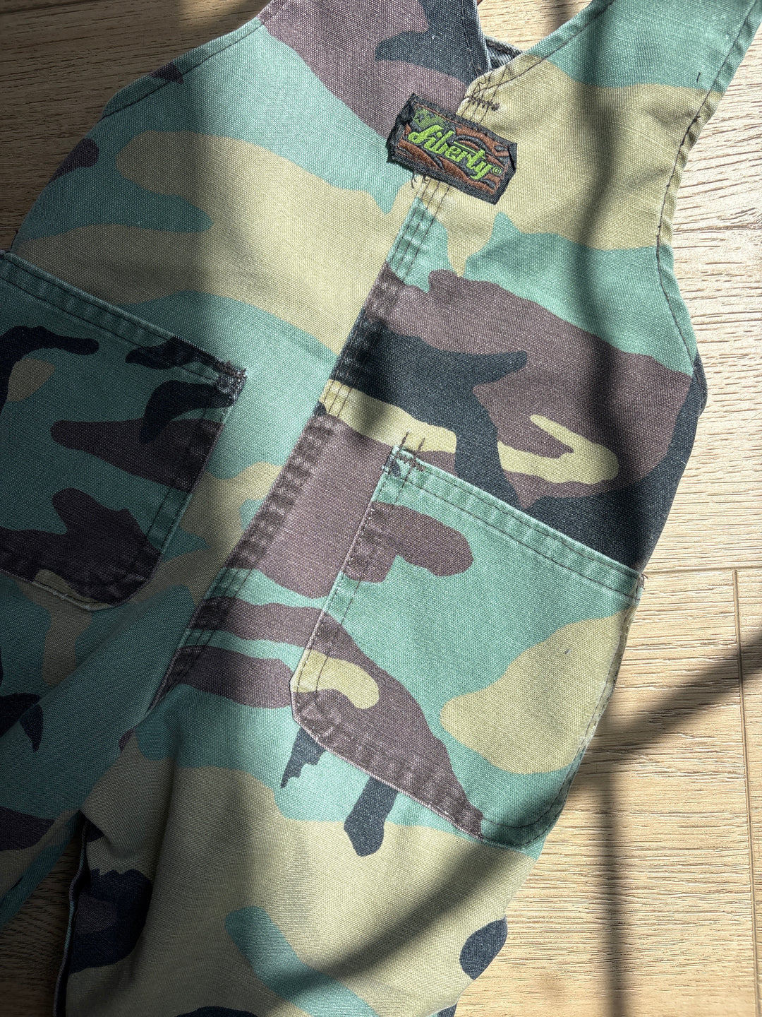 Vintage little camo overalls