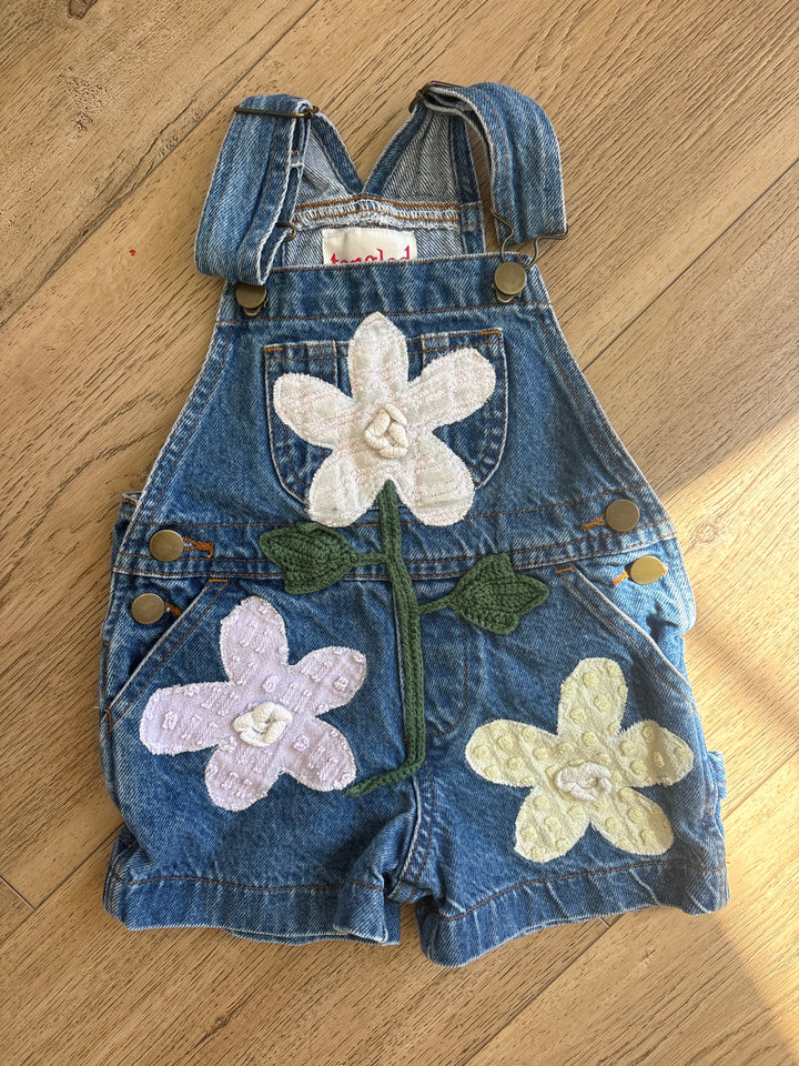 Patchwork vintage shortalls
