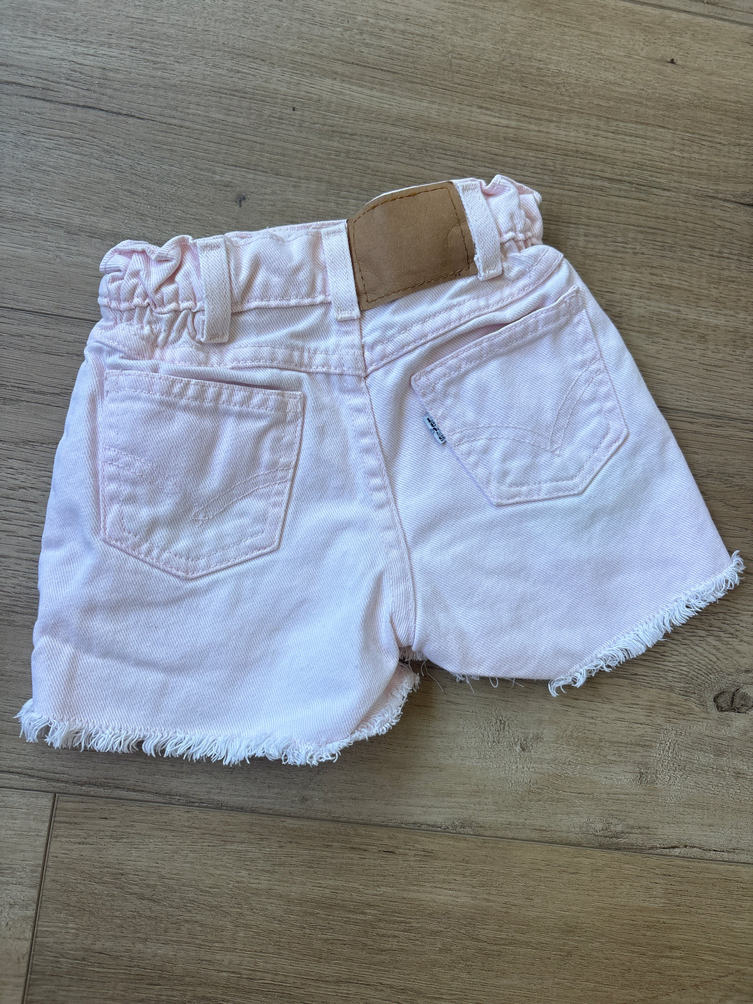 Rare baby pink vintage paperbag Jean shorts