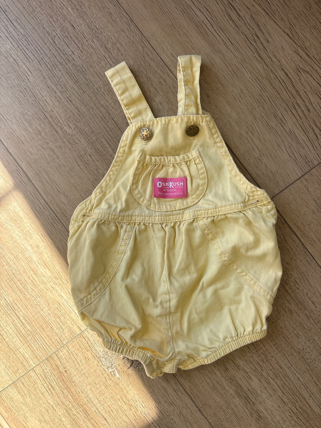 Vintage butter yellow Oshkosh shortalls