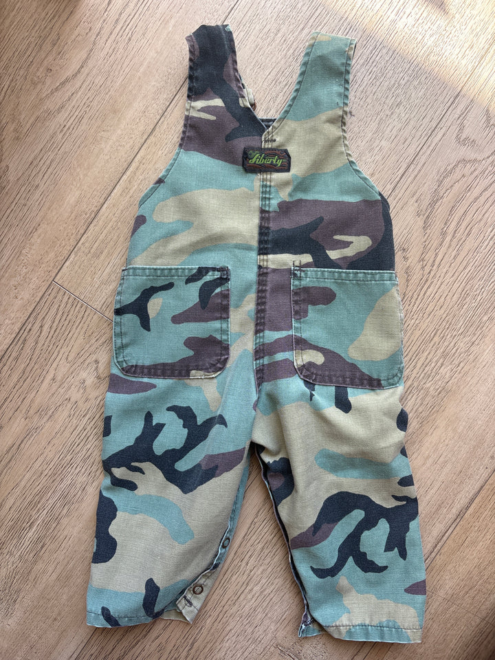Vintage little camo overalls