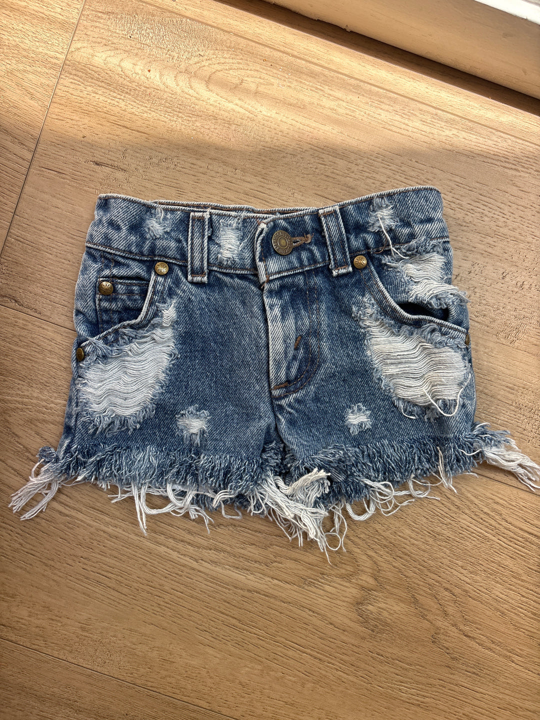 Distress little vintage Levi jean shorts