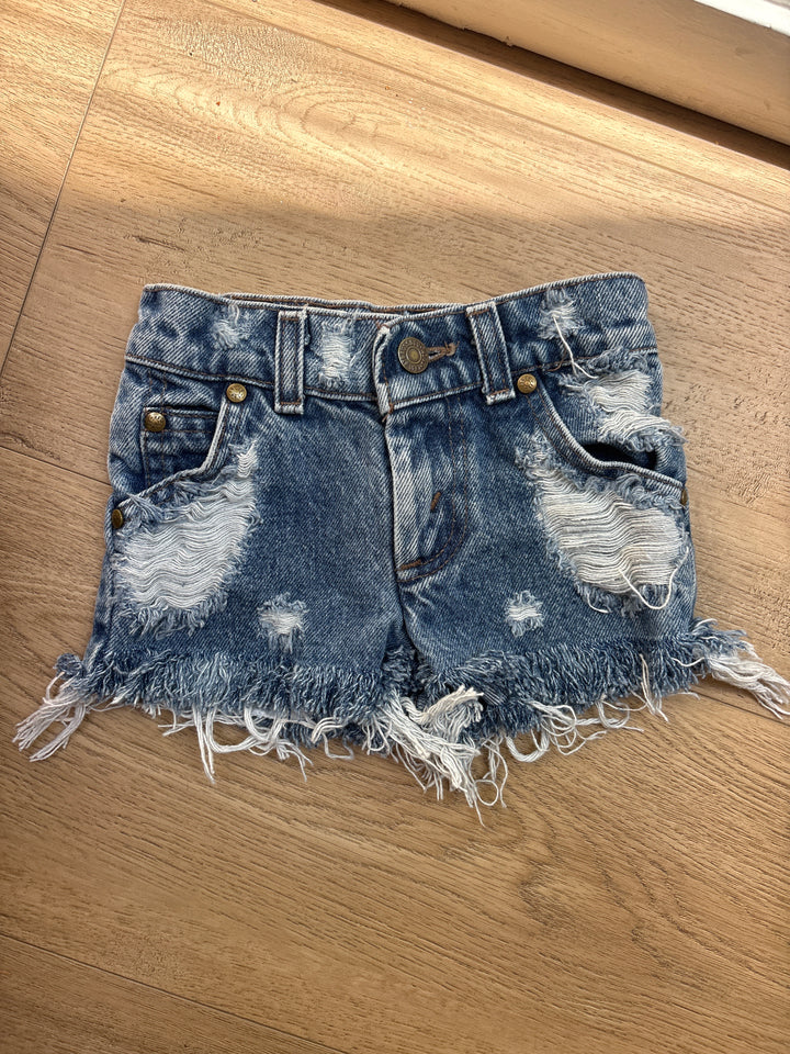Distress little vintage Levi jean shorts
