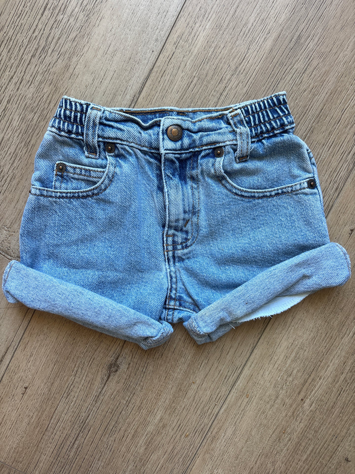 Vintage cuff orange tab Levi shorts