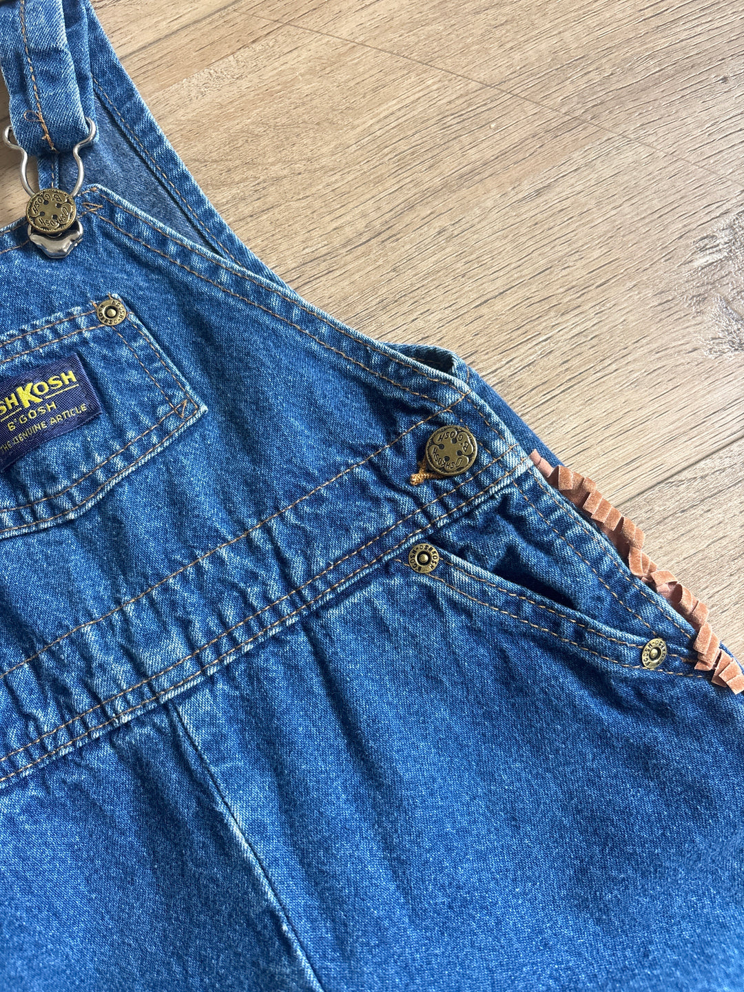 Vintage suede fringe Oshkosh overalls