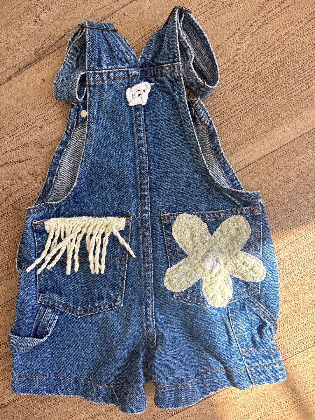 Patchwork vintage shortalls