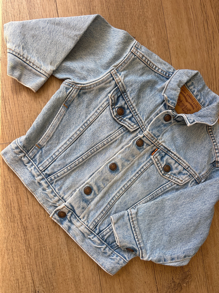 Light wash orange tab vintage Levi jean jacket