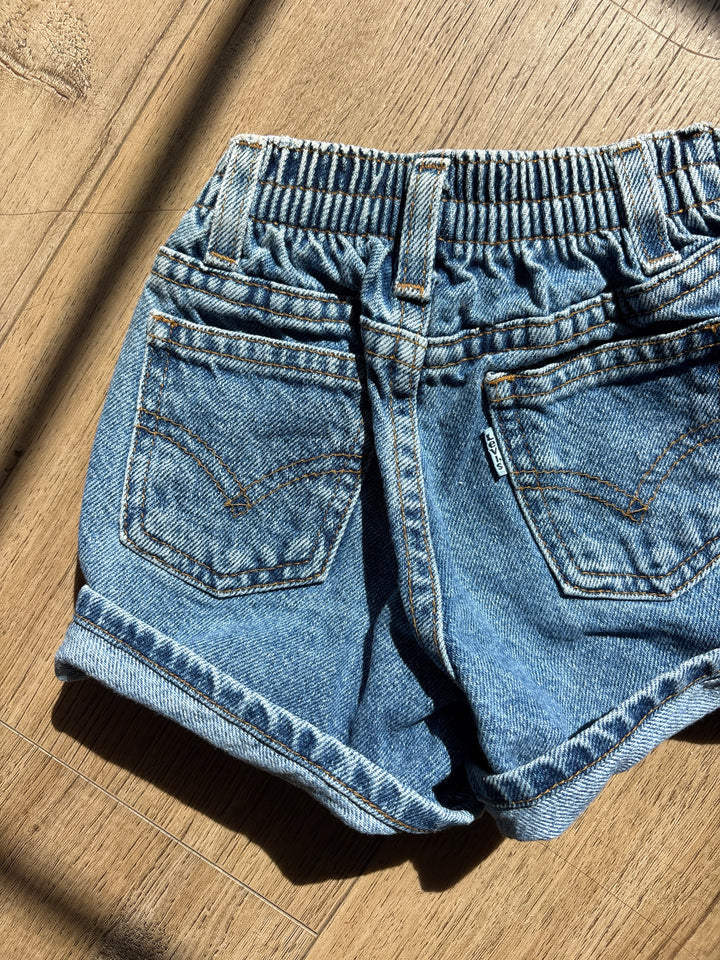 White tab vintage Levi jean shorts