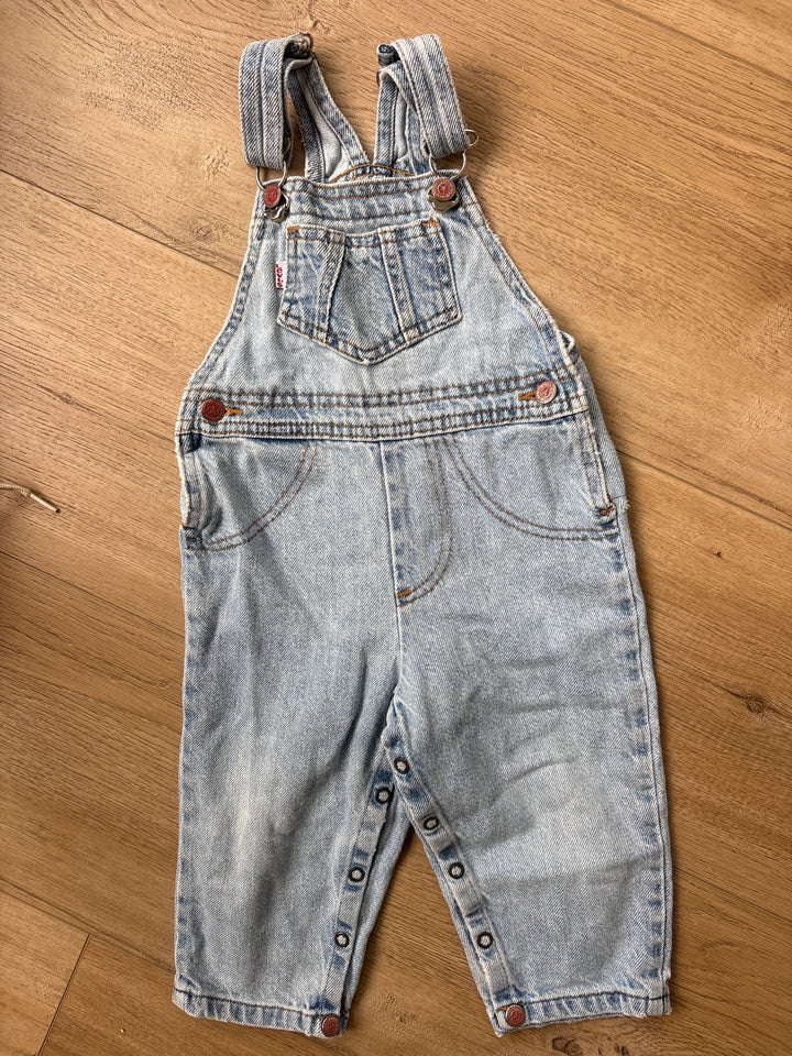 White tab & red button vintage Levi overalls