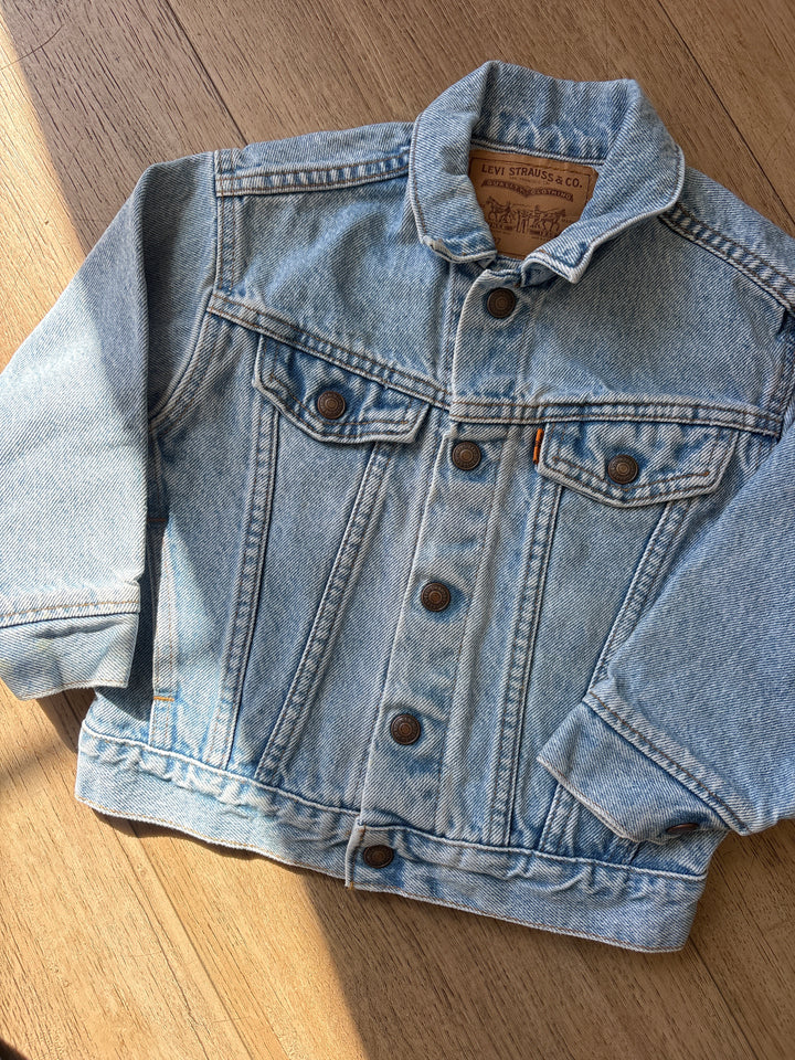 Light wash orange tab vintage Levi jean jacket