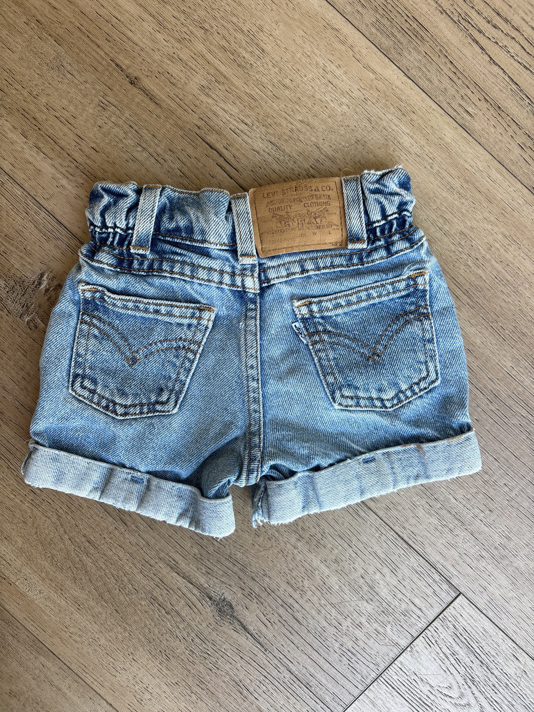 Baby’s first vintage Levi Jean shorts