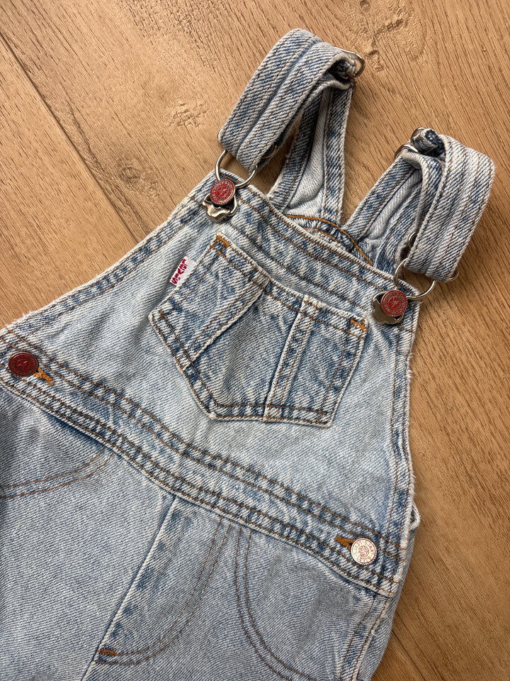 White tab & red button vintage Levi overalls
