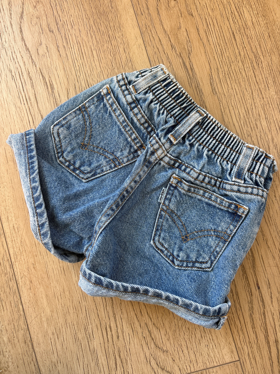 White tab vintage Levi jean shorts