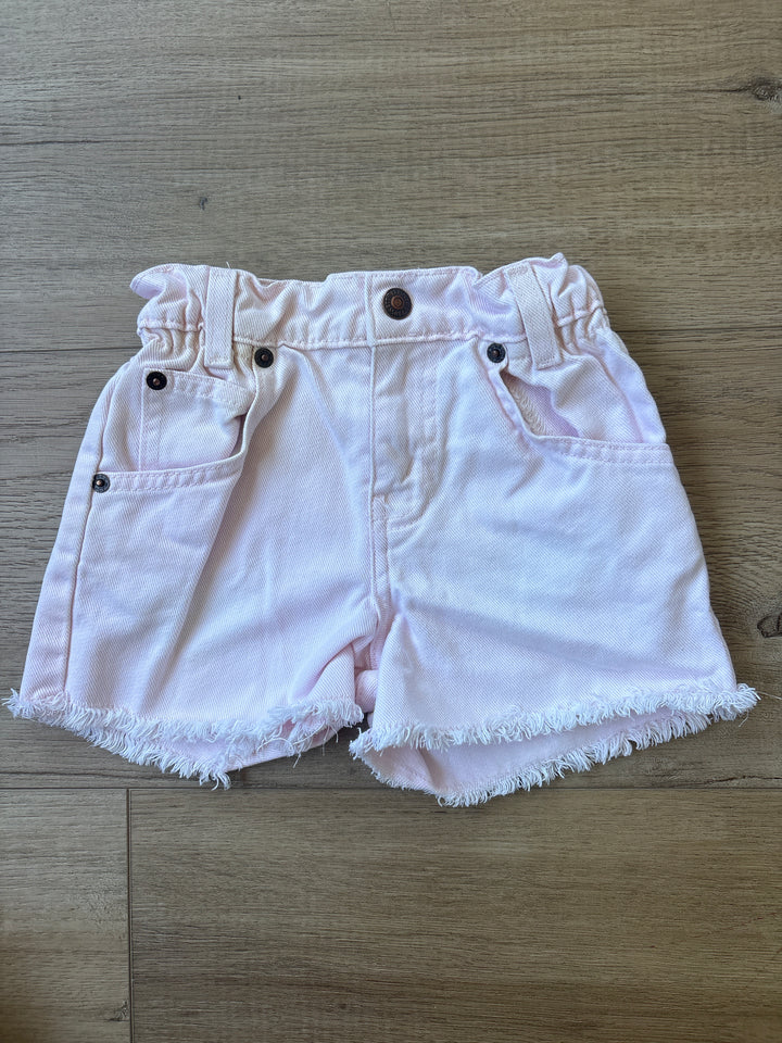 Rare baby pink vintage paperbag Jean shorts