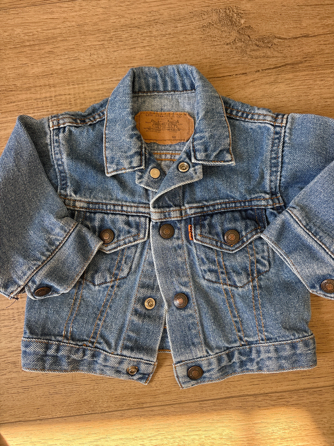 Tiny vintage orange tab Levi jacket