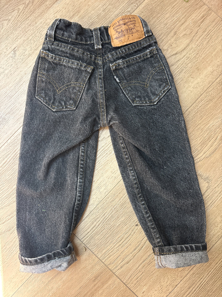 Vintage faded black slim Levi jeans