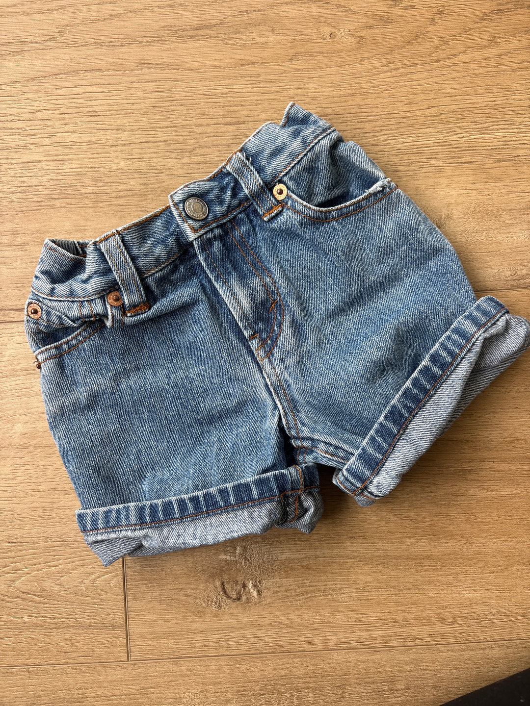 Baby’s first vintage Levi Jean shorts