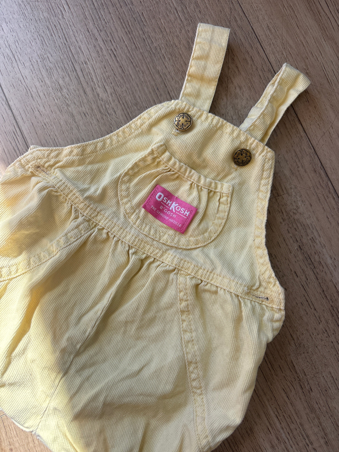 Vintage butter yellow Oshkosh shortalls