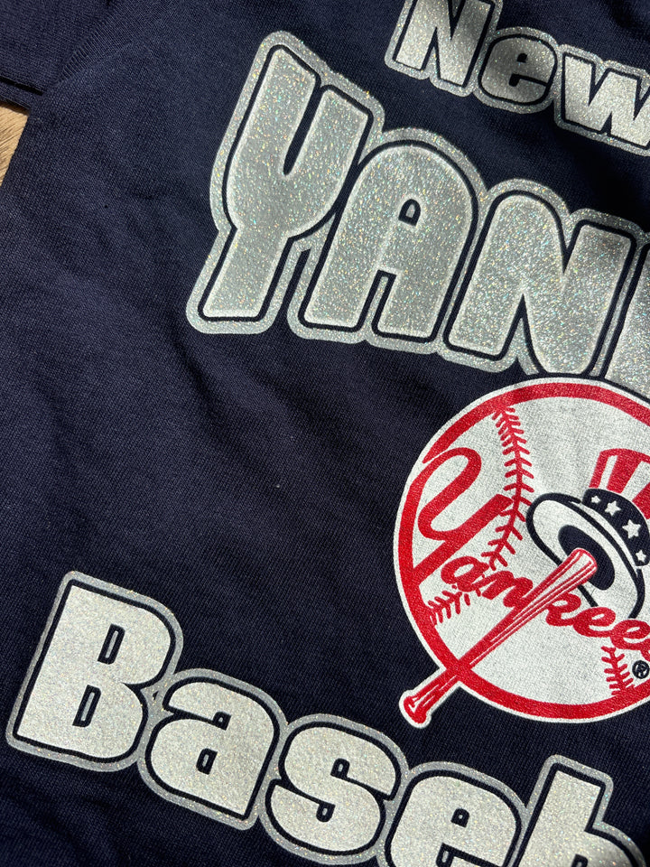 Y2K glitter vintage Yankee tee